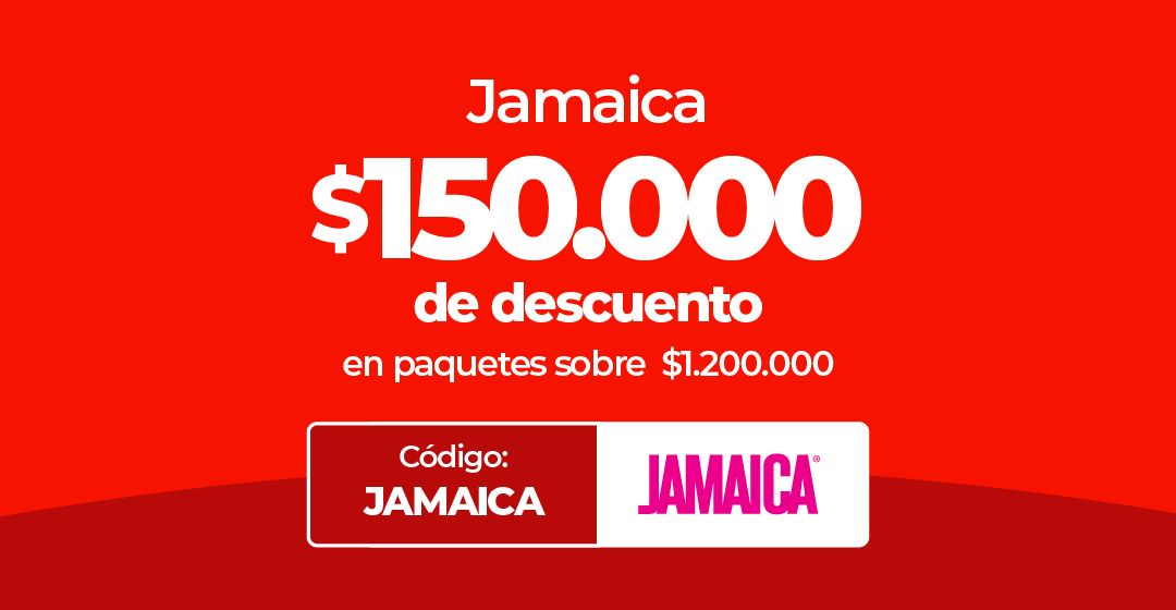 Descuento de $150.000 en paquetes a Jamaica sobre $1.200.000.