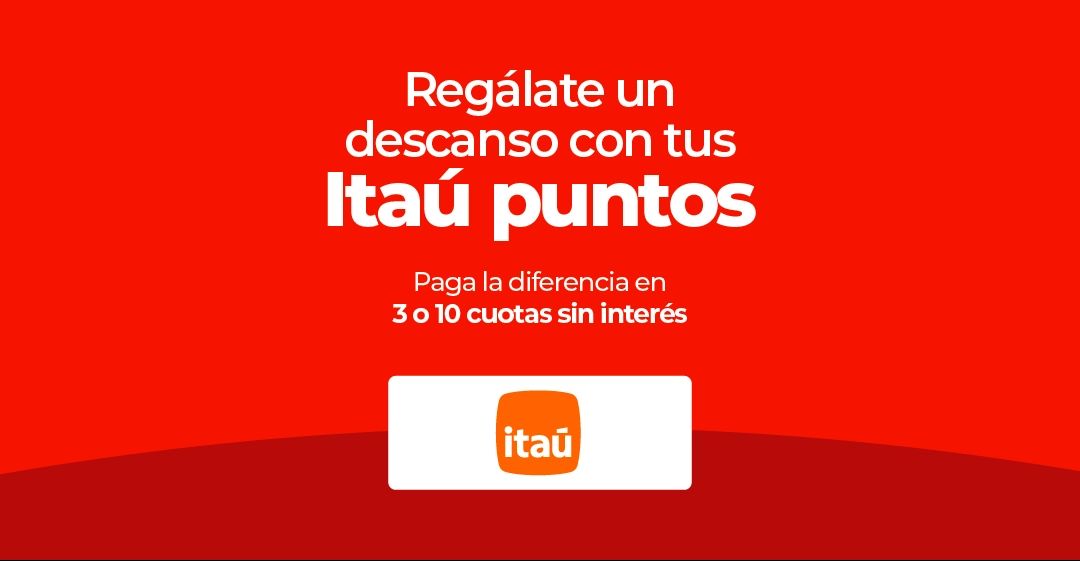 Texto sobre puntos Itaú para un descanso y cuotas sin interés.