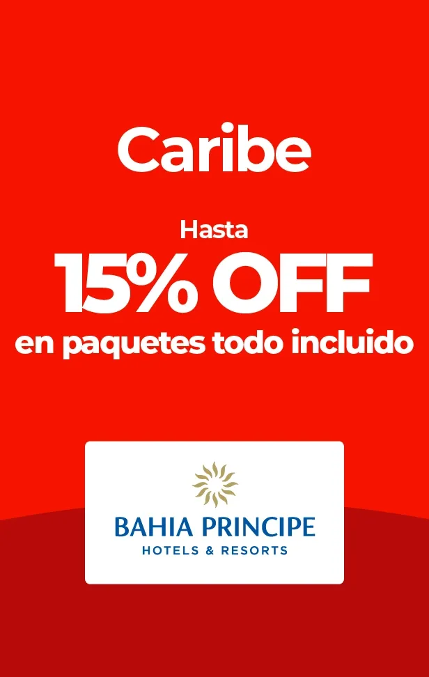 Descuento del 15% en paquetes todo incluido Caribe de Bahia Principe.