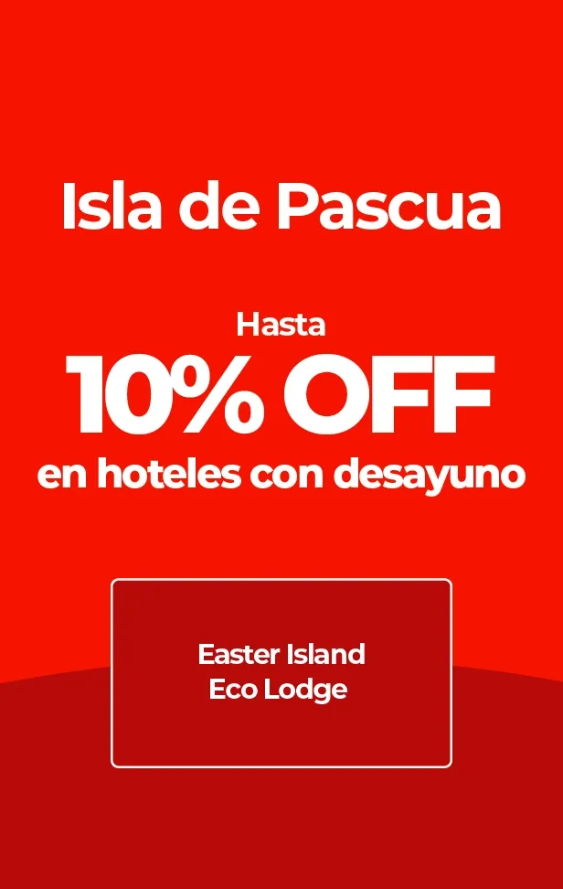 Isla de Pascua hoteles: 10% de descuento con desayuno, presentando Easter Island Eco Lodge.