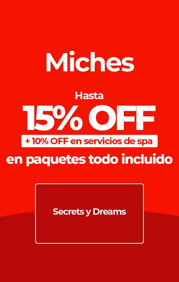 Anuncio de hasta 15% de descuento en paquetes todo incluido en Miches.