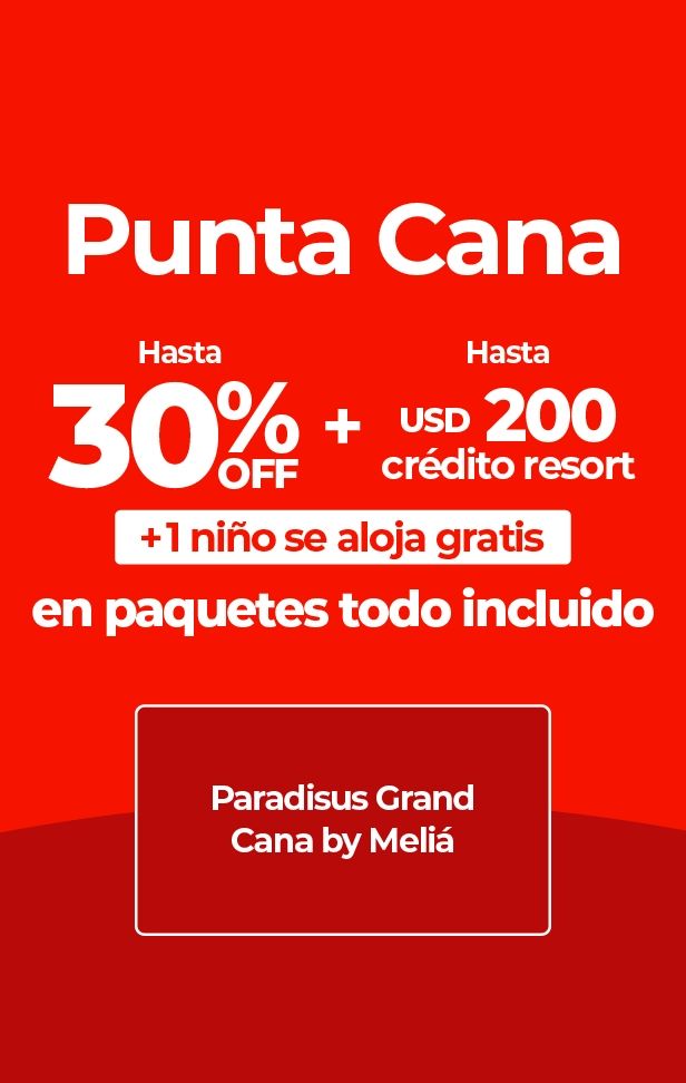 Punta Cana: 30% de descuento y niño gratis en paquetes todo incluido.