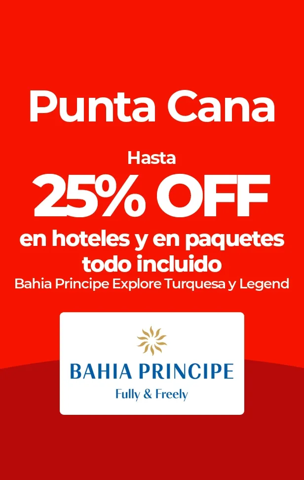 Punta Cana: 25% de descuento en hoteles y paquetes todo incluido de Bahia Principe.