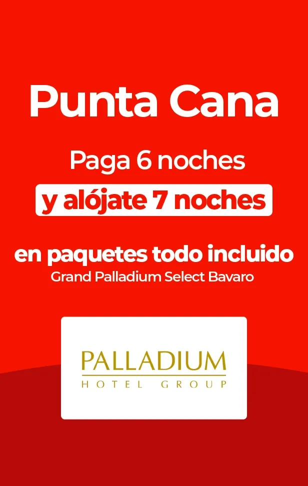 Punta Cana: Paga 6 noches y alójate 7 noches en Grand Palladium Select Bavaro.