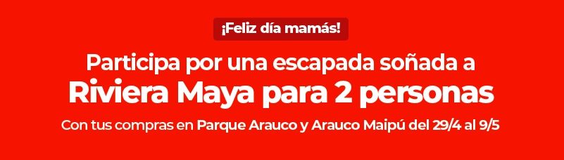 Anuncio de concurso por el Día de la Madre para un viaje a Riviera Maya con compras.