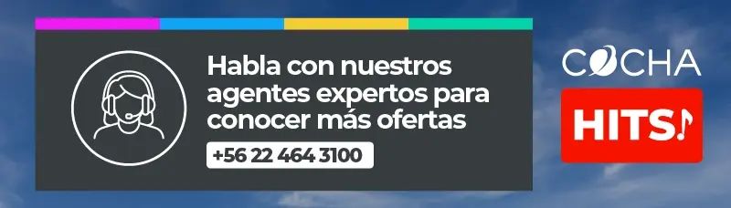 Icono de agente de soporte, número de contacto y logos de COCHA y HITS.