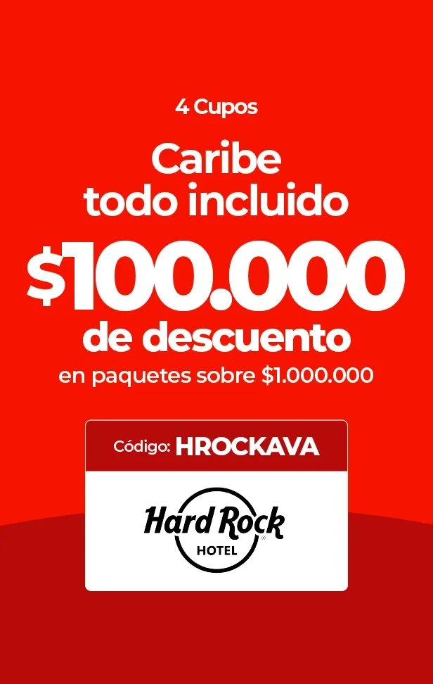 Hard Rock Hotel ofrece $100.000 de descuento en paquetes Caribe todo incluido con código HROCKAVA.