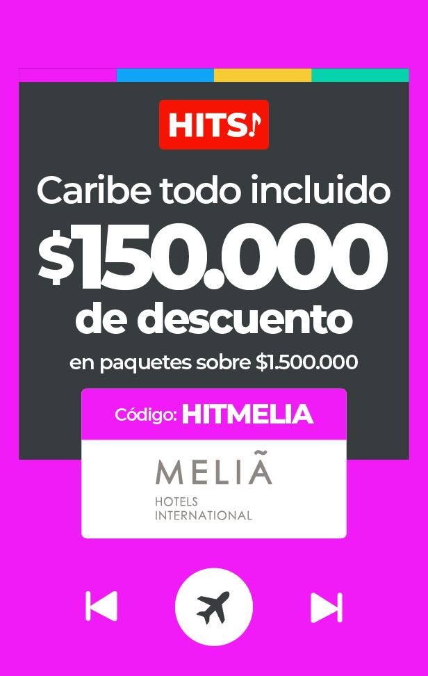 Advertisement from HITS offering $150,000 discount on Meliá Caribbean all-inclusive packages.