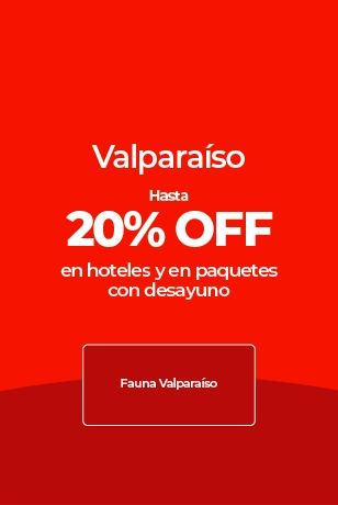 Descuento del 20% en hoteles y paquetes con desayuno en Valparaíso por Fauna.