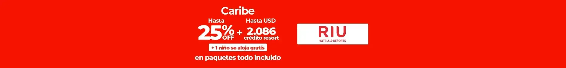 RIU Hotels & Resorts anuncia ofertas en paquetes todo incluido del Caribe con descuentos y crédito.